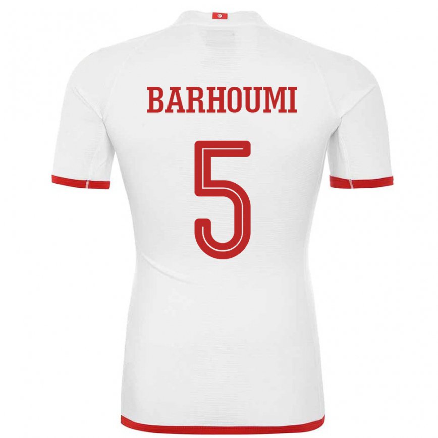 Men Tunisia Jasmina Barhoumi #5 White Away Jersey 2022/23 T-shirt
