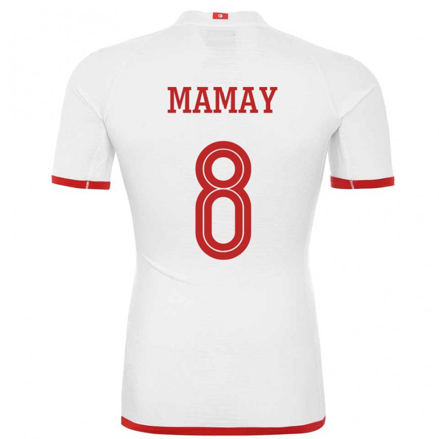 Men Tunisia Sabrine Mamay #8 White Away Jersey 2022/23 T-shirt