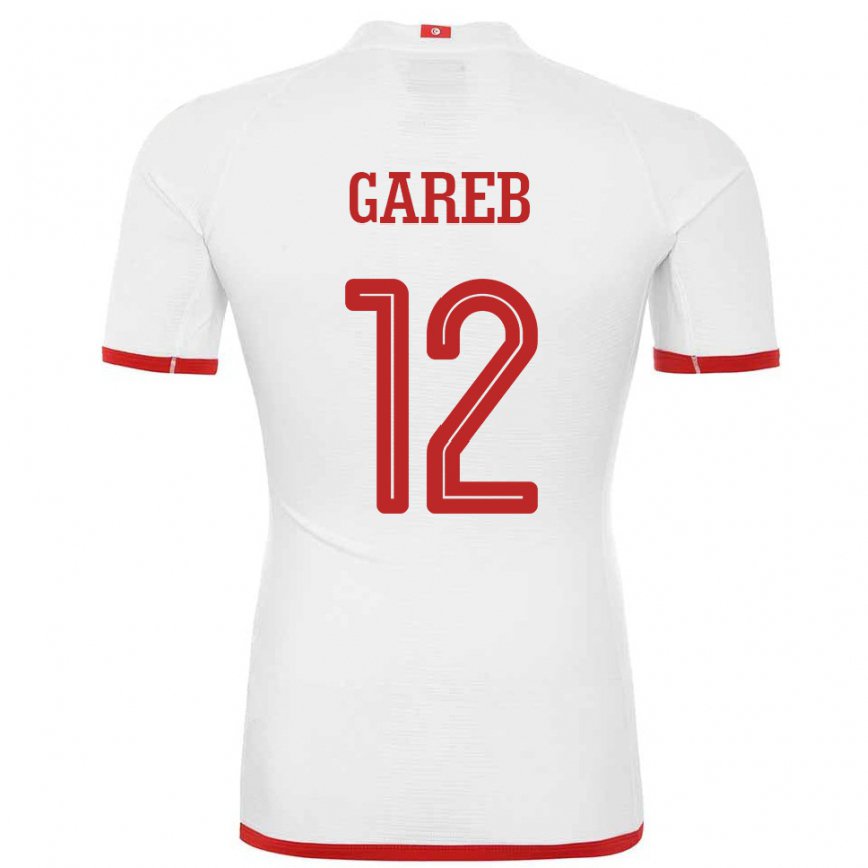 Men Tunisia Adem Gareb #12 White Away Jersey 2022/23 T-shirt