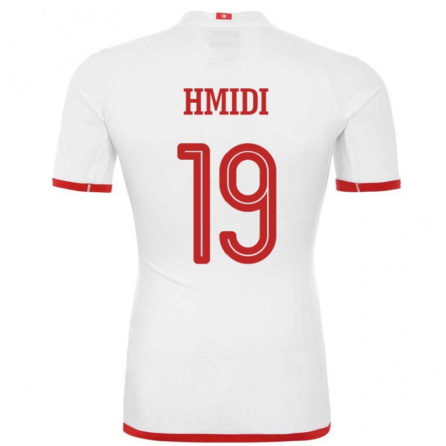 Men Tunisia Baraket Hmidi #19 White Away Jersey 2022/23 T-shirt
