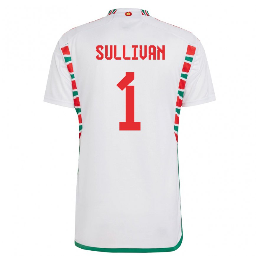 Men Wales Laura O Sullivan #1 White Away Jersey 2022/23 T-shirt