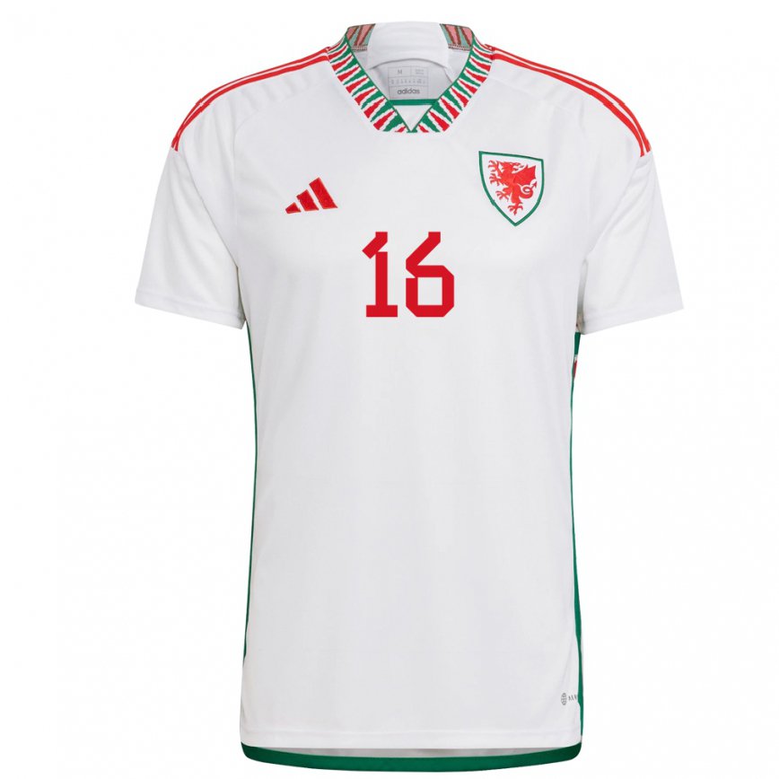 Men Wales Charlotte Estcourt #16 White Away Jersey 2022/23 T-shirt