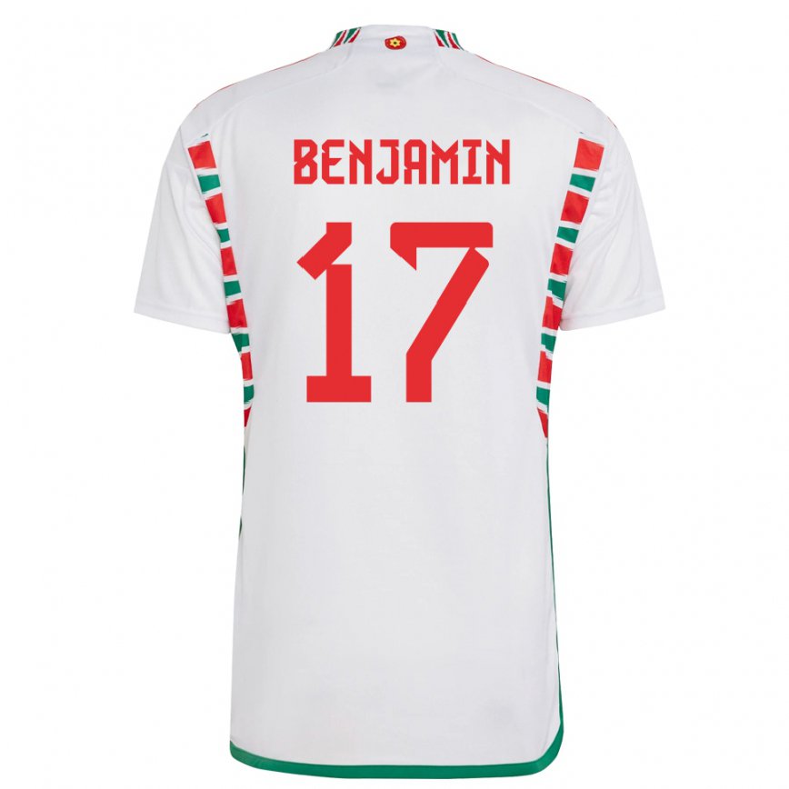 Men Wales Omari Benjamin #17 White Away Jersey 2022/23 T-shirt