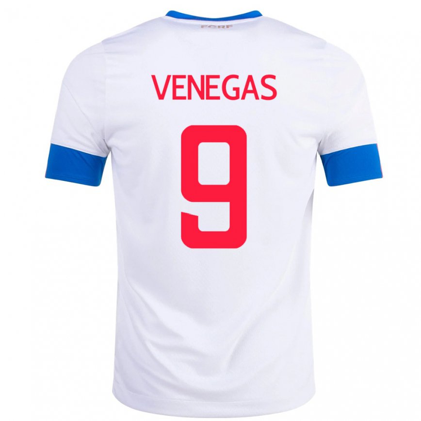 Men Costa Rica Carolina Venegas #9 White Away Jersey 2022/23 T-shirt