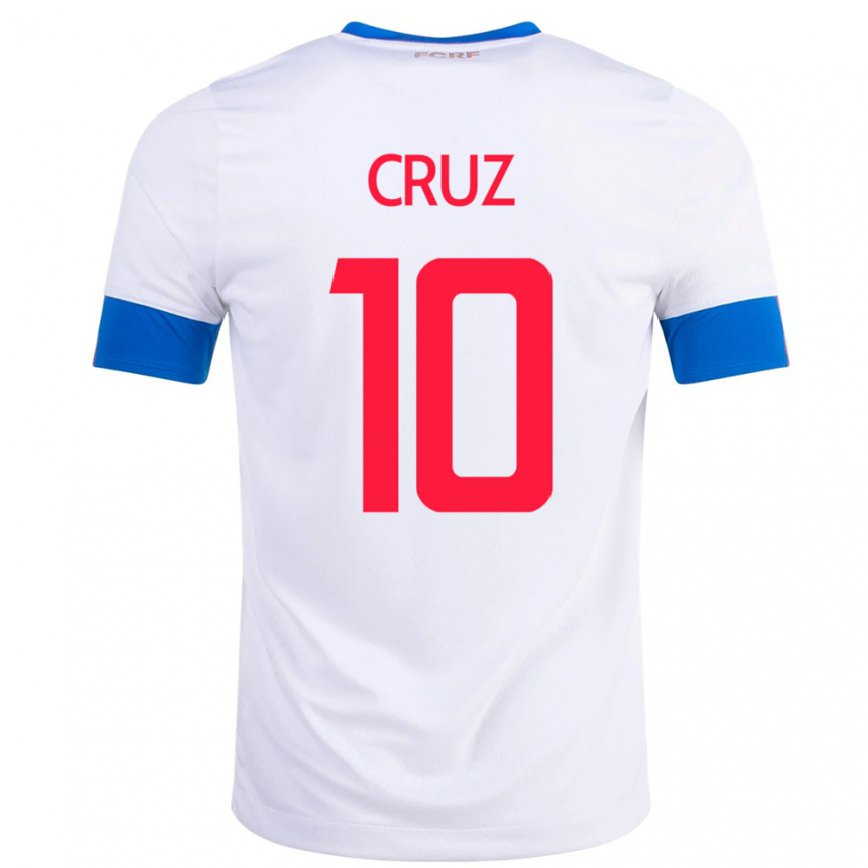 Men Costa Rica Shirley Cruz #10 White Away Jersey 2022/23 T-shirt