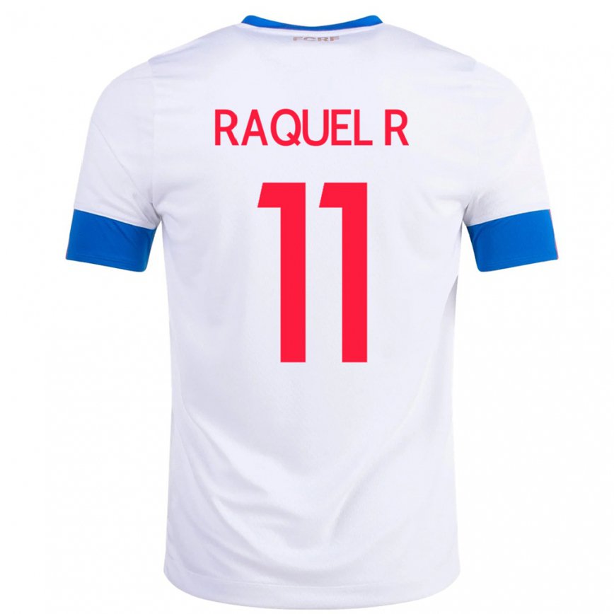 Men Costa Rica Raquel Rodriguez #11 White Away Jersey 2022/23 T-shirt