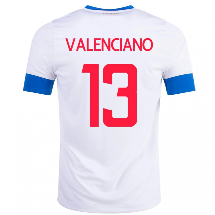Men Costa Rica Emilie Valenciano #13 White Away Jersey 2022/23 T-shirt