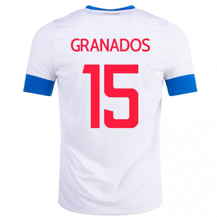 Men Costa Rica Cristin Granados #15 White Away Jersey 2022/23 T-shirt