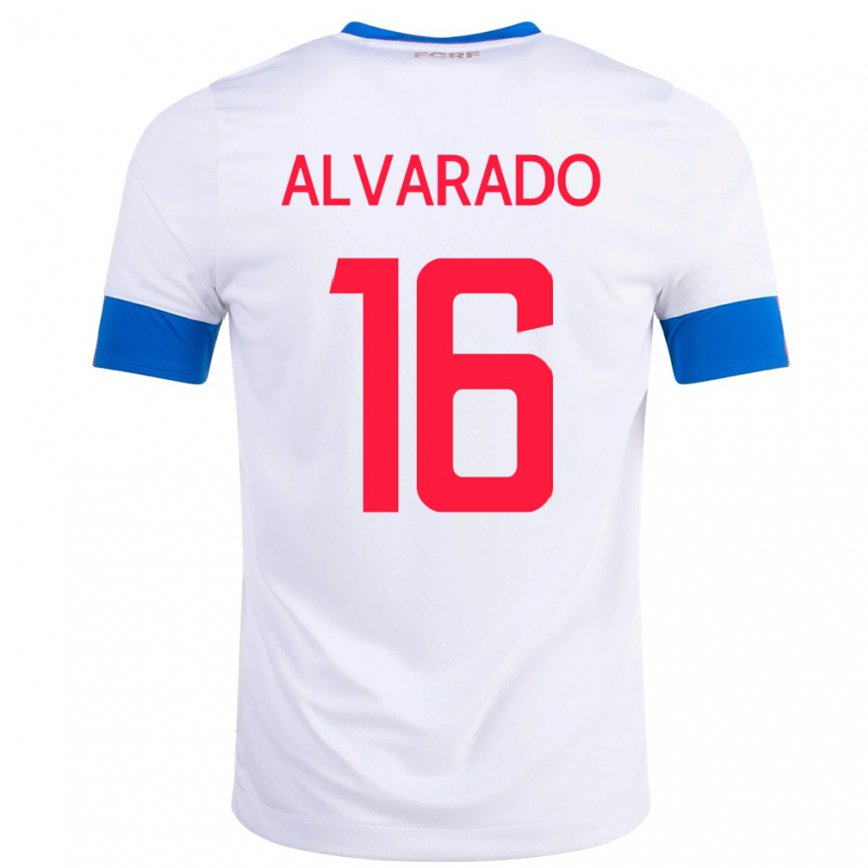 Men Costa Rica Katherine Alvarado #16 White Away Jersey 2022/23 T-shirt