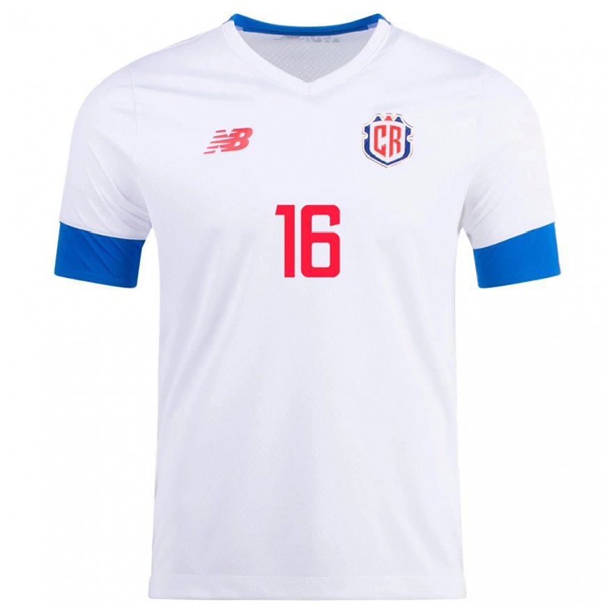 Men Costa Rica Katherine Alvarado #16 White Away Jersey 2022/23 T-shirt
