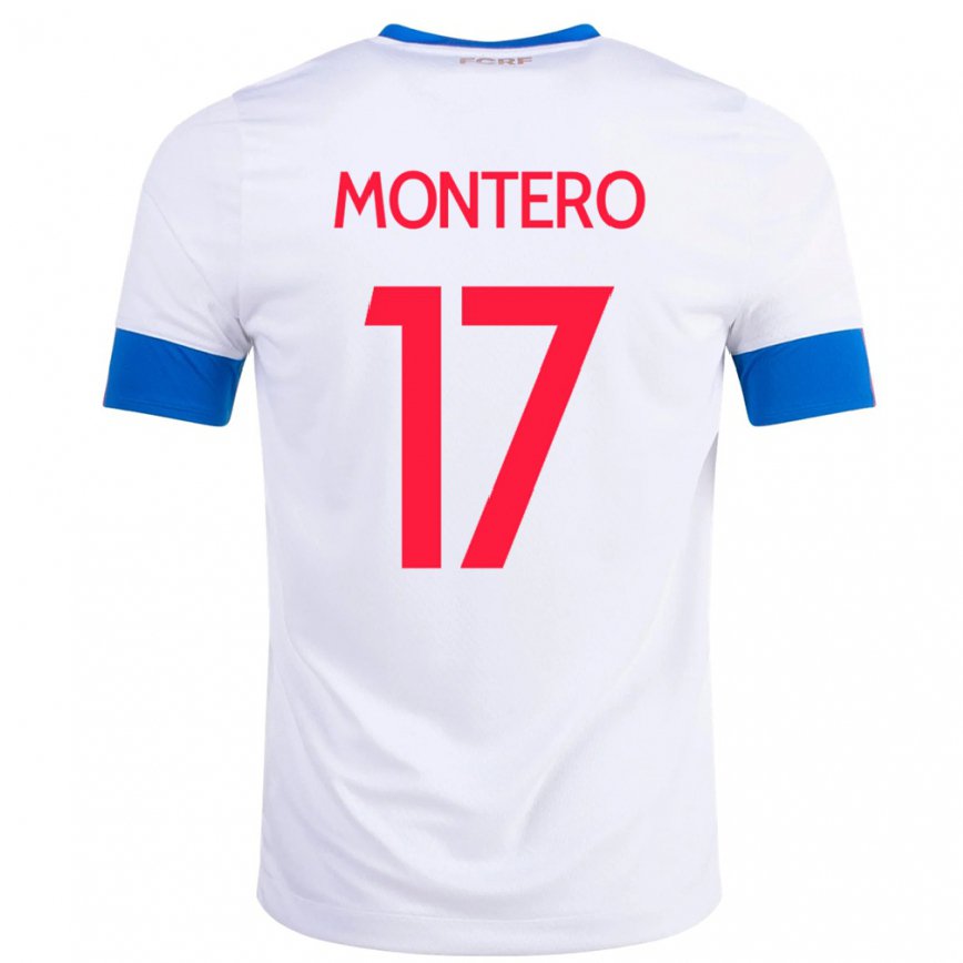 Men Costa Rica Michelle Montero #17 White Away Jersey 2022/23 T-shirt