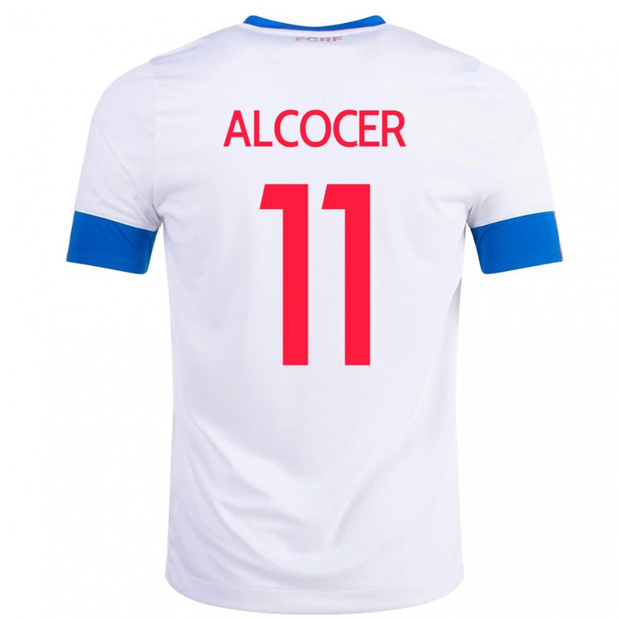 Men Costa Rica Josimar Alcocer #11 White Away Jersey 2022/23 T-shirt