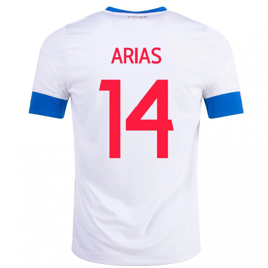 Men Costa Rica Timothy Arias #14 White Away Jersey 2022/23 T-shirt