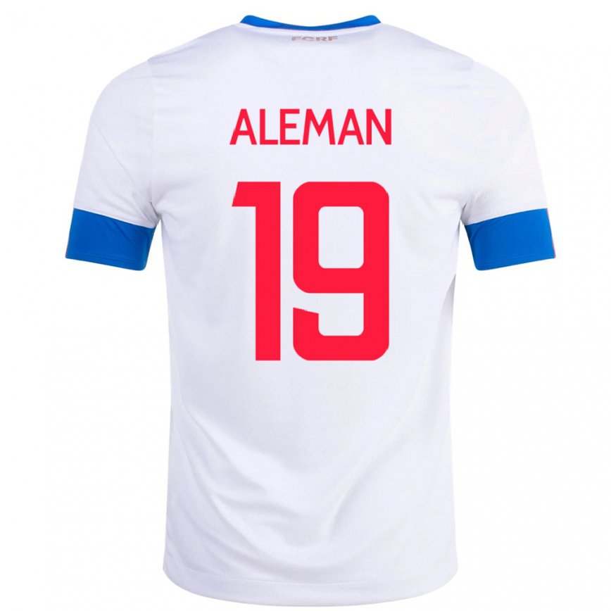 Men Costa Rica Fabricio Aleman #19 White Away Jersey 2022/23 T-shirt
