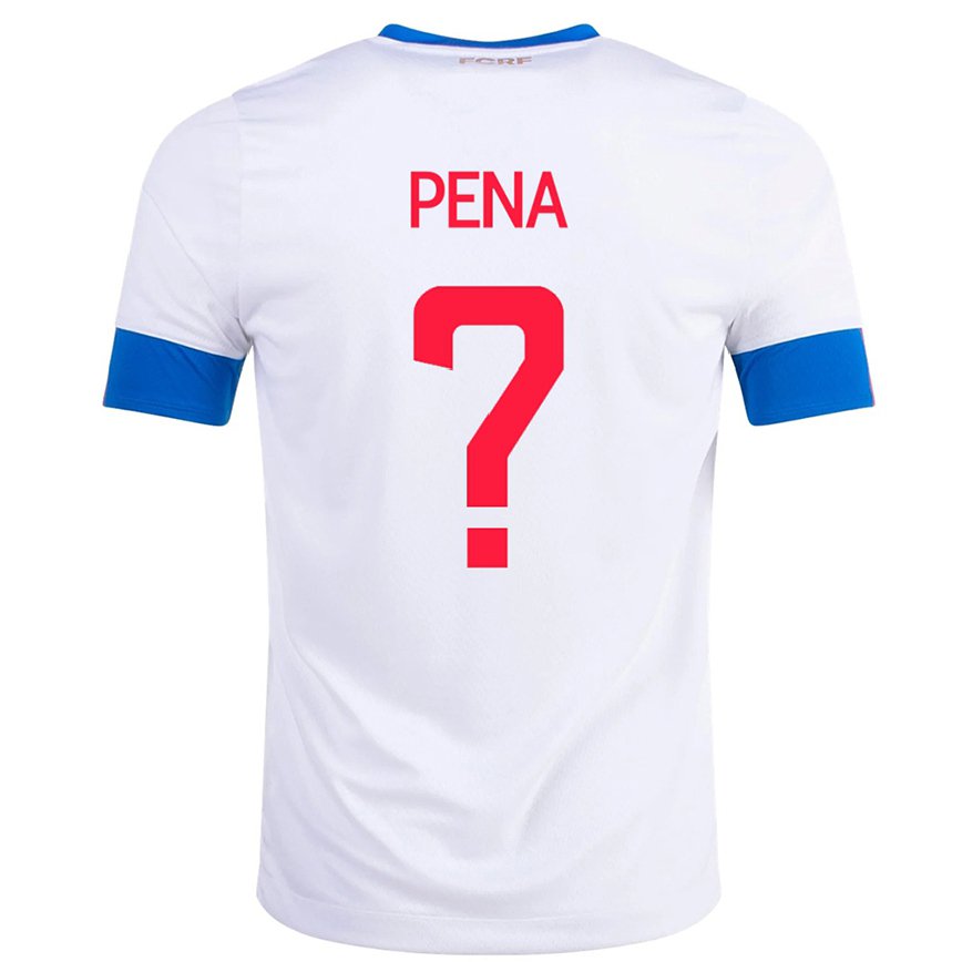 Men Costa Rica Randy Pena #0 White Away Jersey 2022/23 T-shirt