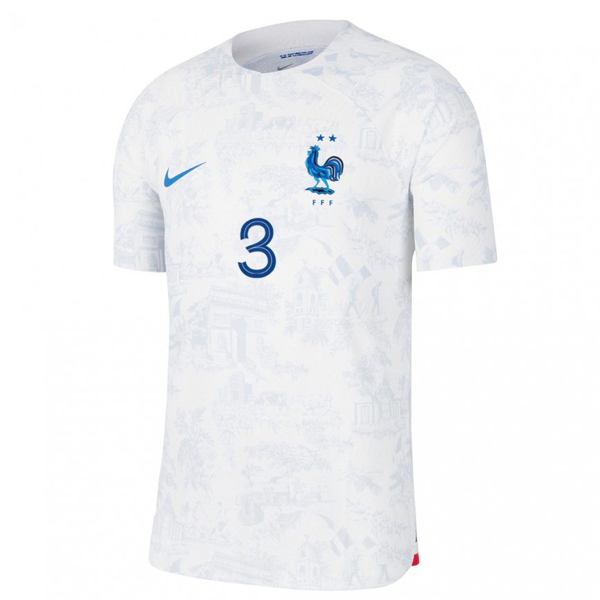 Men France Jaouen Hadjam #3 White Blue Away Jersey 2022/23 T-shirt