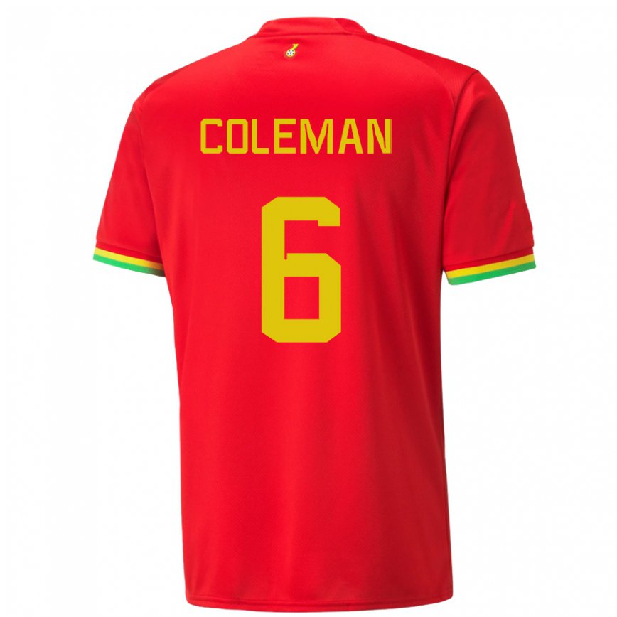 Men Ghana Ellen Coleman #6 Red Away Jersey 2022/23 T-shirt