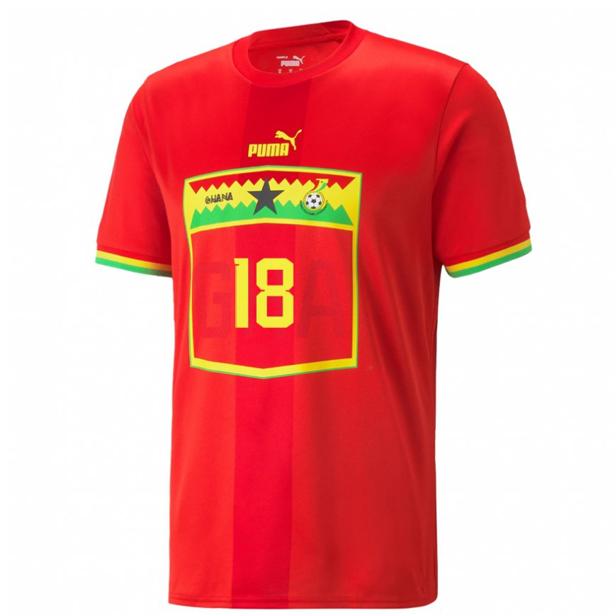 Men Ghana Doris Boaduwaa #18 Red Away Jersey 2022/23 T-shirt