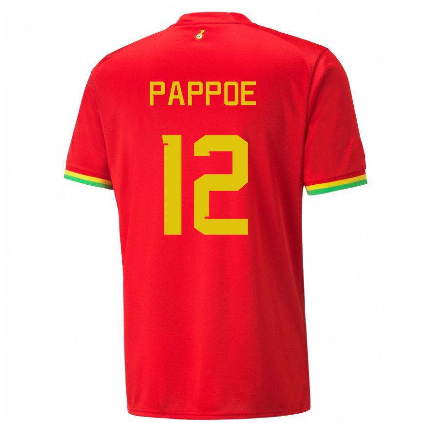 Men Ghana Isaac Pappoe #12 Red Away Jersey 2022/23 T-shirt