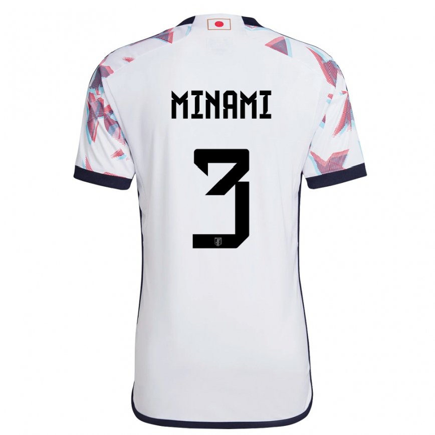 Men Japan Moeka Minami #3 White Away Jersey 2022/23 T-shirt