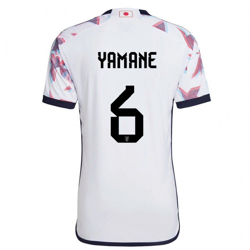 Men Japan Riku Yamane #6 White Away Jersey 2022/23 T-shirt