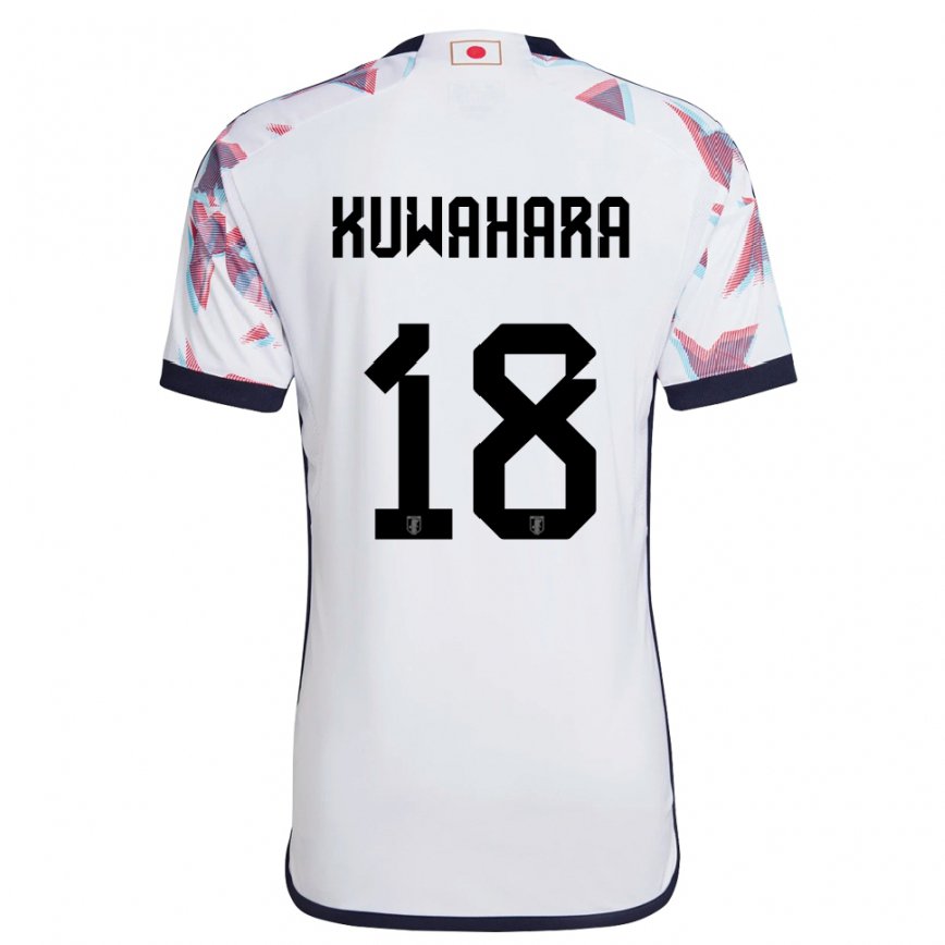 Men Japan Rikuto Kuwahara #18 White Away Jersey 2022/23 T-shirt