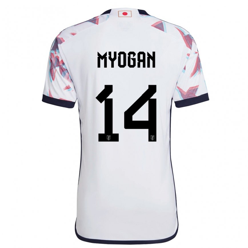 Men Japan Toya Myogan #14 White Away Jersey 2022/23 T-shirt