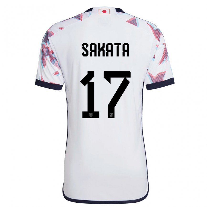 Men Japan Reiya Sakata #17 White Away Jersey 2022/23 T-shirt