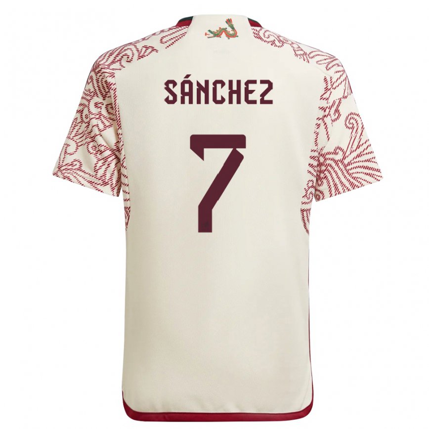 Men Mexico Maria Sanchez #7 Wonder White Red Away Jersey 2022/23 T-shirt