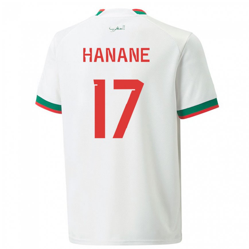 Men Morocco Hanane Ait El Haj #17 White Away Jersey 2022/23 T-shirt