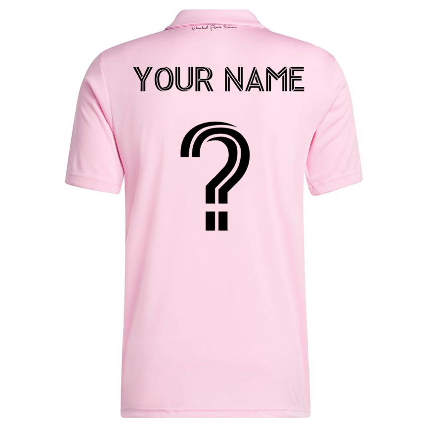 Kids  Your Name #0 Pink Home Jersey 2023/24 T-Shirt