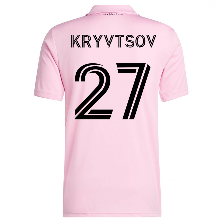 Kids  Sergiy Kryvtsov #27 Pink Home Jersey 2023/24 T-Shirt