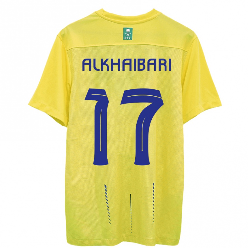 Kids  Abdullah Al-Khaibari #17 Yellow Home Jersey 2023/24 T-Shirt