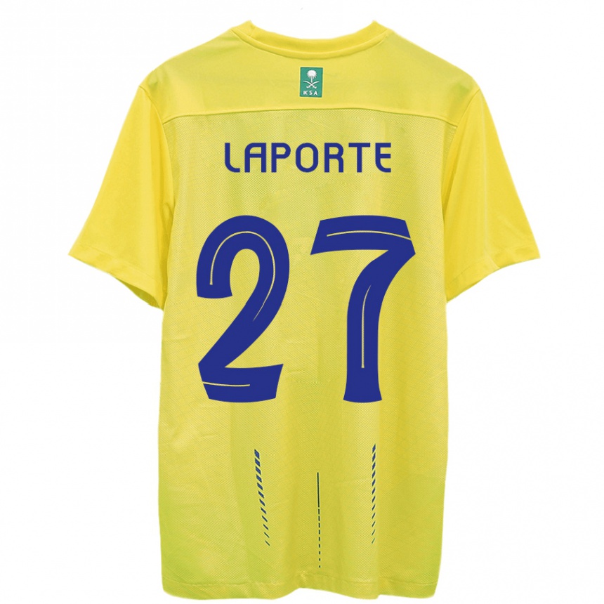 Kids  Aymeric Laporte #27 Yellow Home Jersey 2023/24 T-Shirt