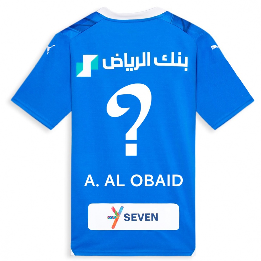Kids  Abdulrahman Al-Obaid #0 Blue Home Jersey 2023/24 T-Shirt
