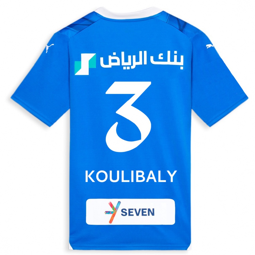 Kids  Kalidou Koulibaly #3 Blue Home Jersey 2023/24 T-Shirt