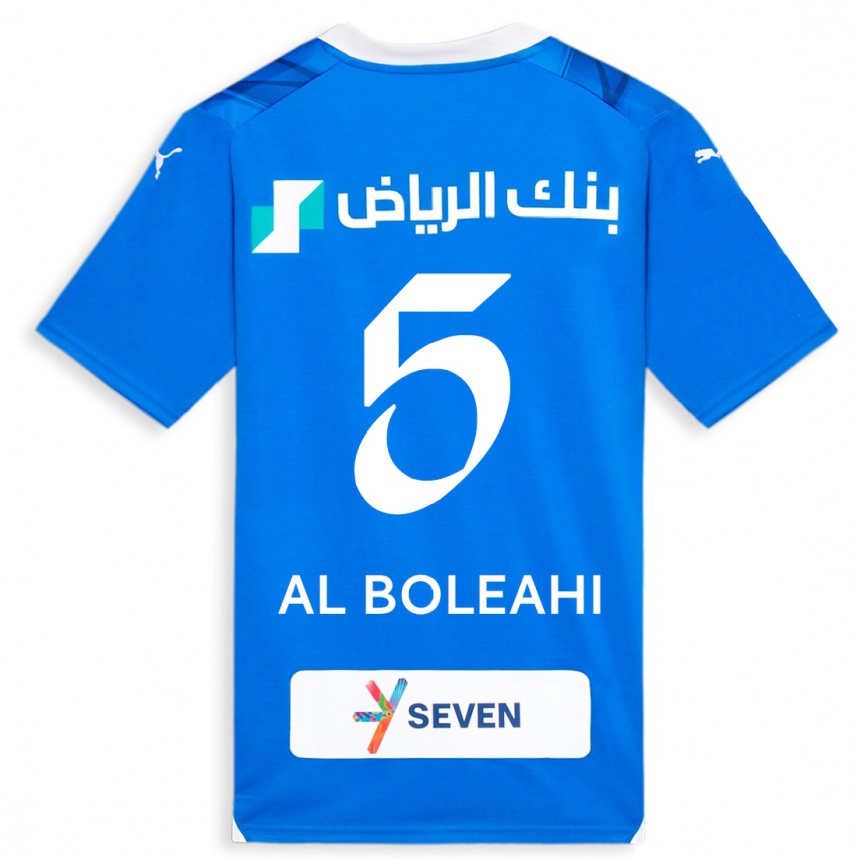 Kids  Ali Al-Boleahi #5 Blue Home Jersey 2023/24 T-Shirt