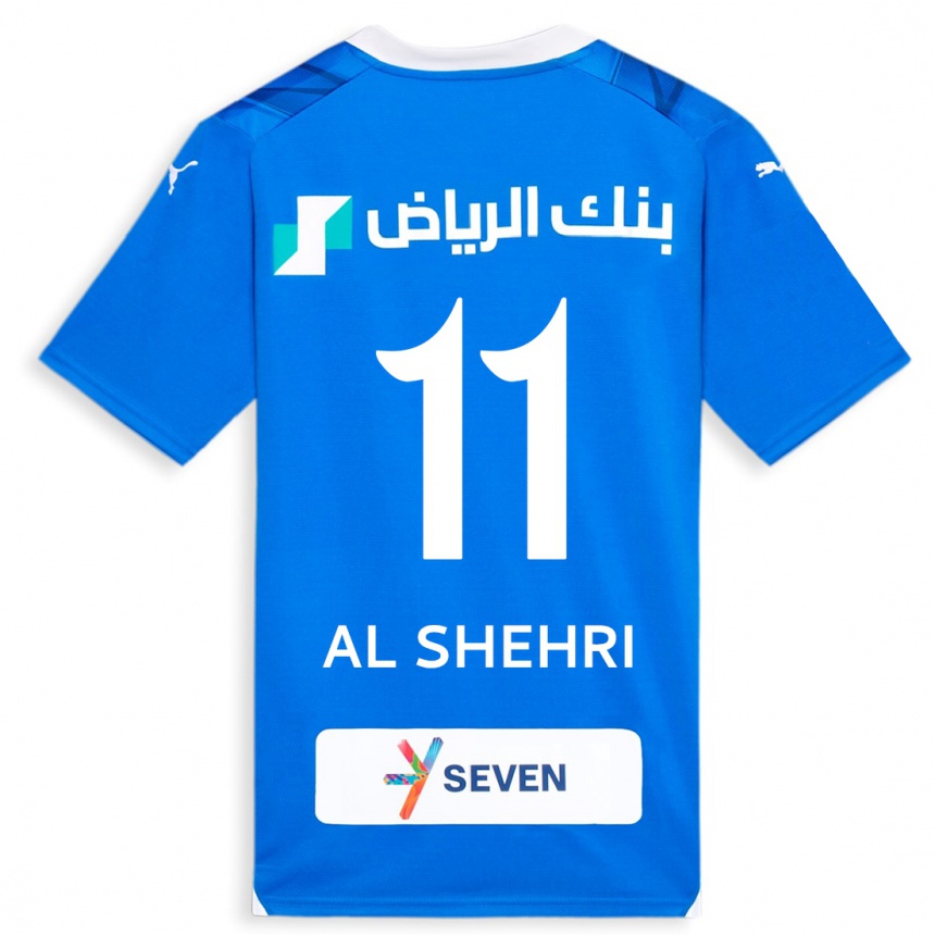 Kids  Saleh Al-Shehri #11 Blue Home Jersey 2023/24 T-Shirt