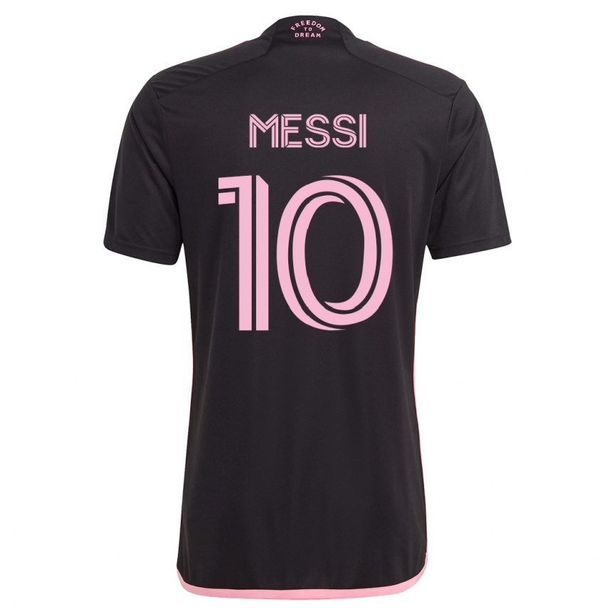 Kids  Lionel Messi #10 Black Away Jersey 2023/24 T-Shirt