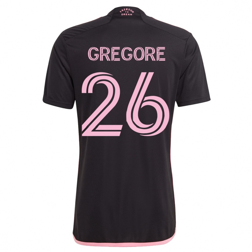 Kids  Gregore #26 Black Away Jersey 2023/24 T-Shirt