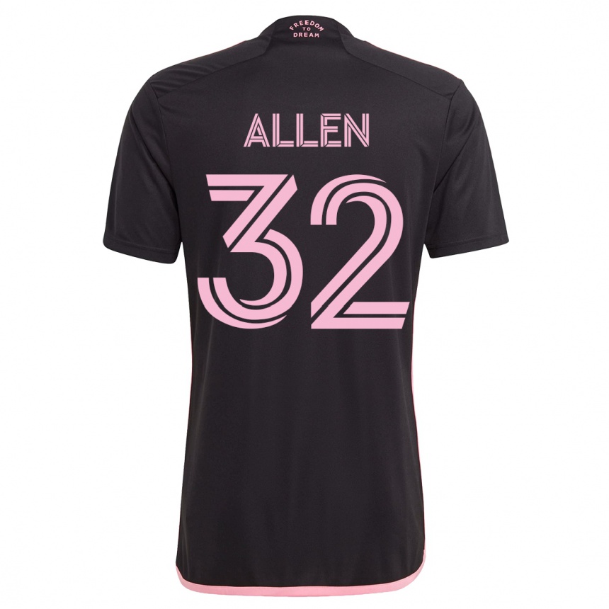 Kids  Noah Allen #32 Black Away Jersey 2023/24 T-Shirt