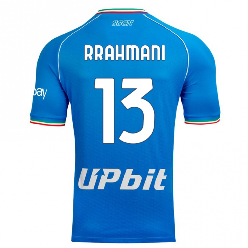 Men  Amir Rrahmani #13 Sky Blue Home Jersey 2023/24 T-Shirt