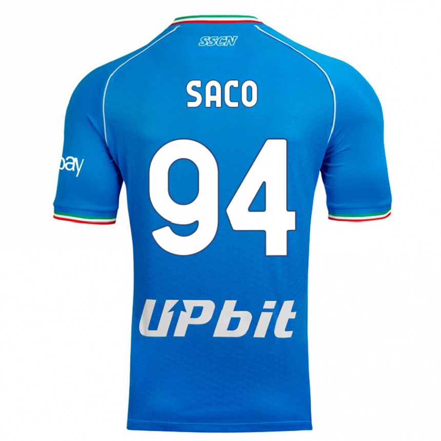 Men  Coli Saco #94 Sky Blue Home Jersey 2023/24 T-Shirt