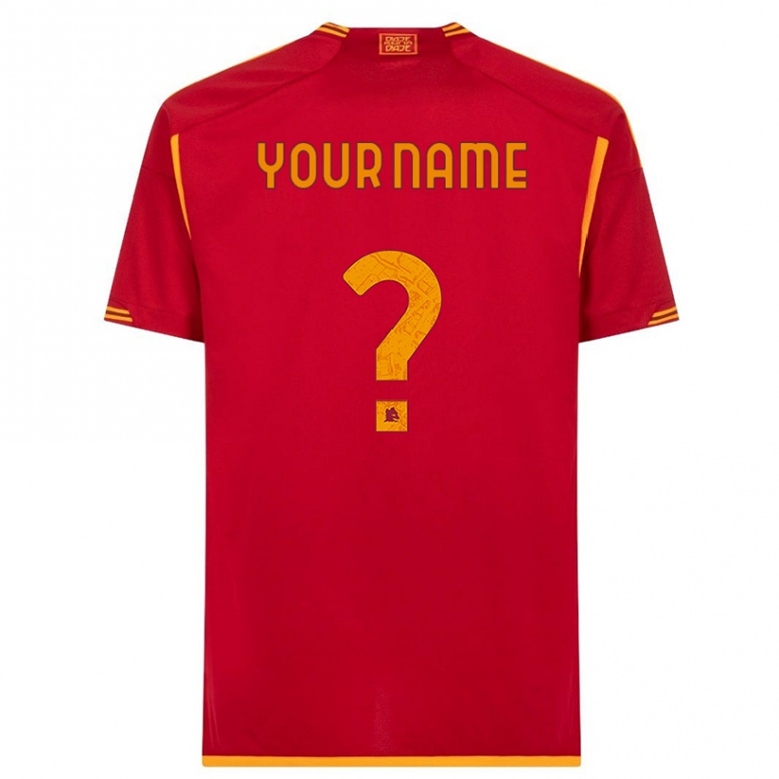 Men  Your Name #0 Red Home Jersey 2023/24 T-Shirt
