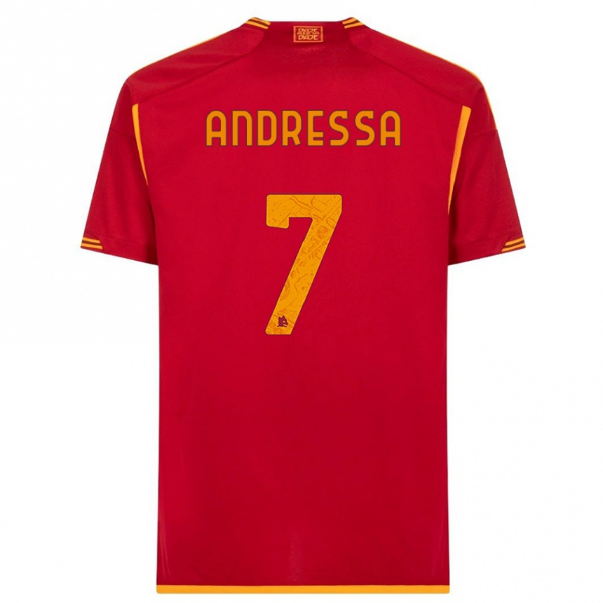 Men  Andressa #7 Red Home Jersey 2023/24 T-Shirt