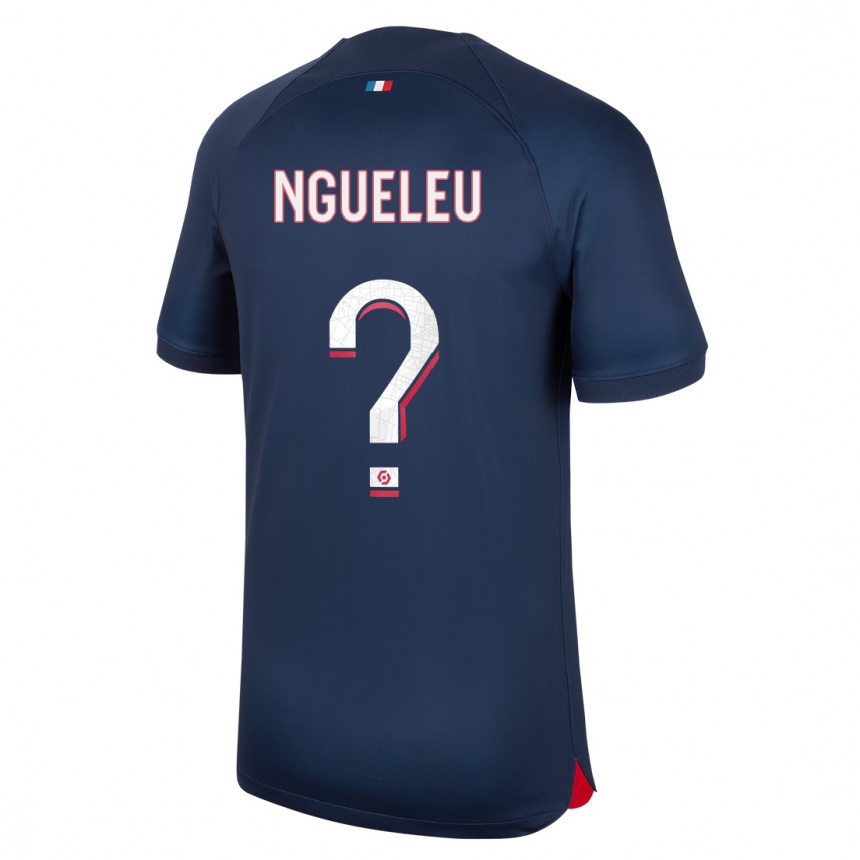 Men  Soufiya Ngueleu #0 Blue Red Home Jersey 2023/24 T-Shirt