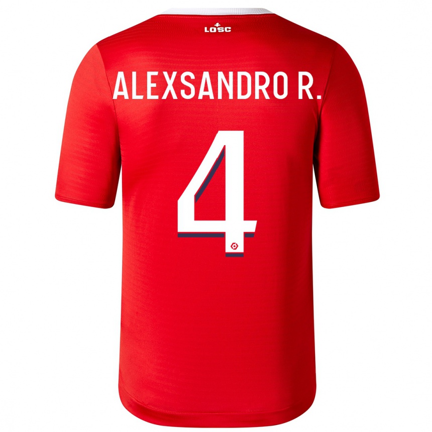 Men  Alexsandro Ribeiro #4 Red Home Jersey 2023/24 T-Shirt