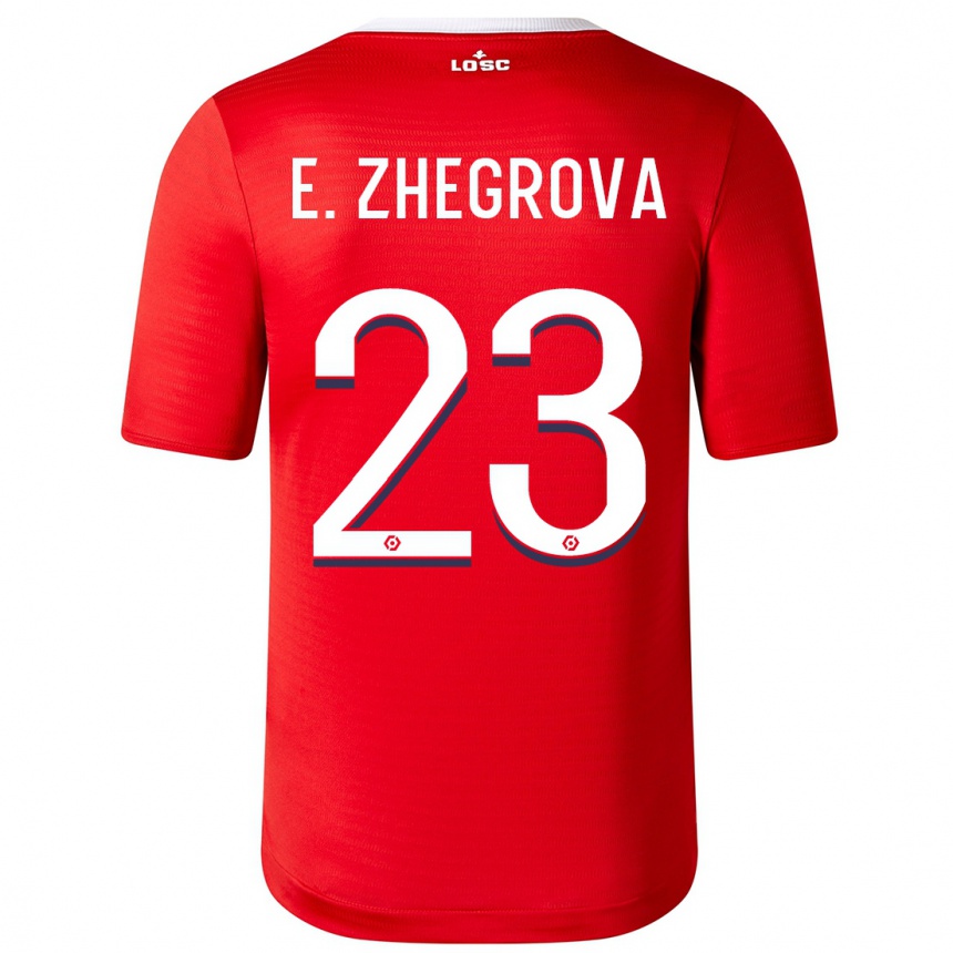 Men  Edon Zhegrova #23 Red Home Jersey 2023/24 T-Shirt