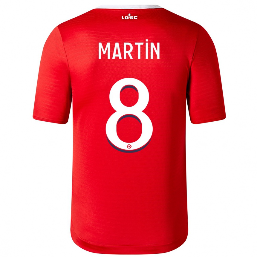 Men  Jonas Martin #8 Red Home Jersey 2023/24 T-Shirt