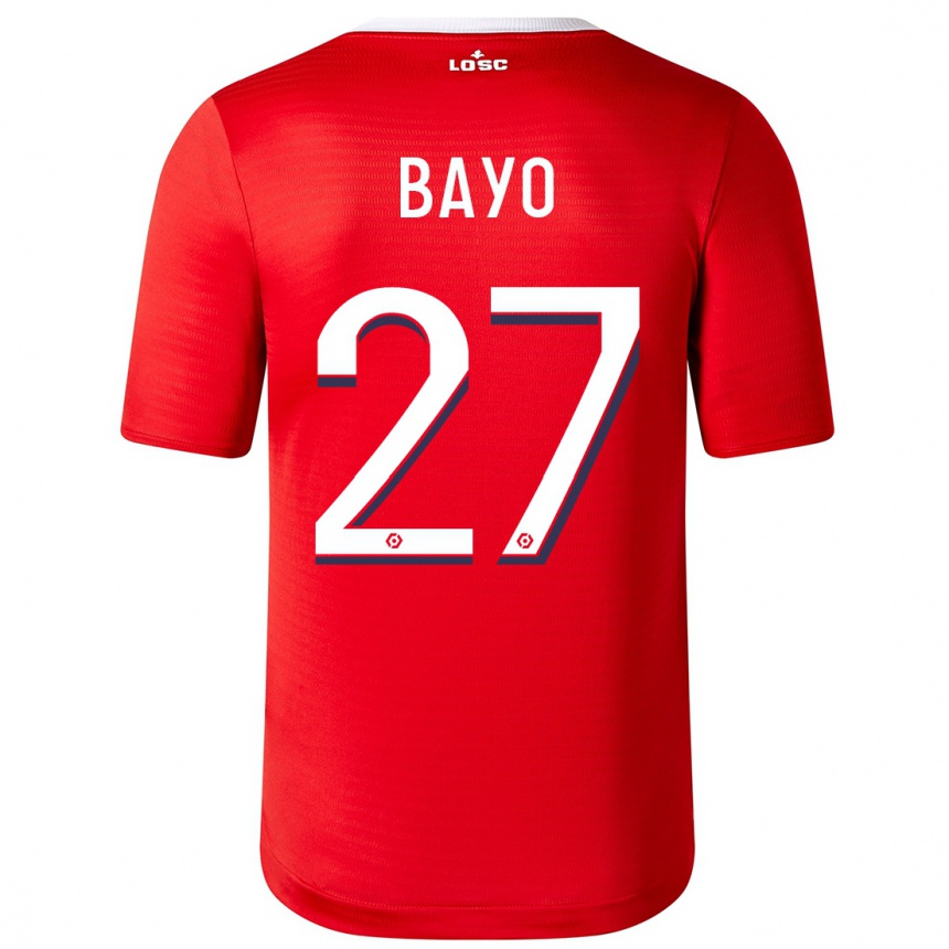 Men  Mohamed Bayo #27 Red Home Jersey 2023/24 T-Shirt